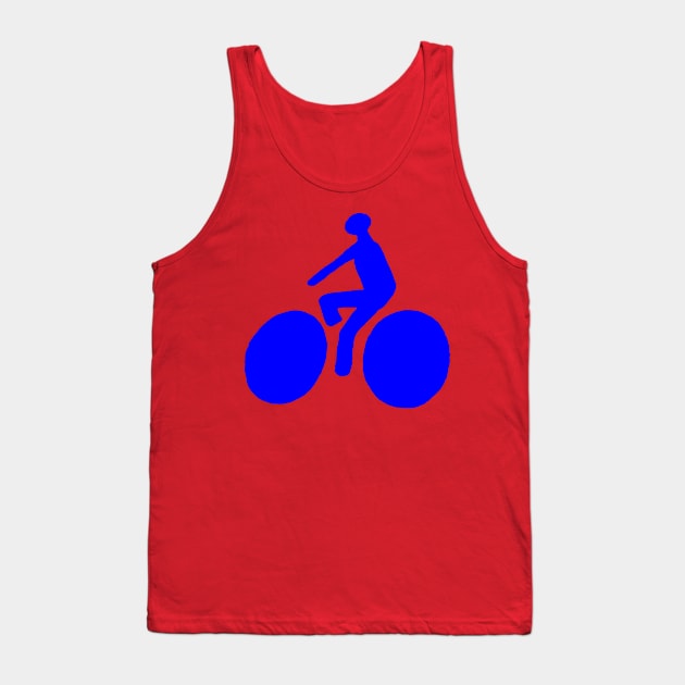 Blue bicycle Tank Top by DrTigrou